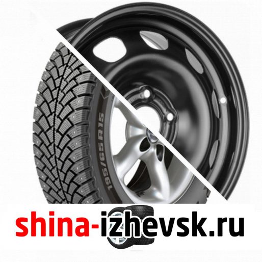 Колесо в сборе BF Goodrich G Force Stud 205/55 R16 Q 94 + MW Eurodisk 16003 6.5xR16 5×114.3 ET50 DIA66.1 Черный в Ижевске